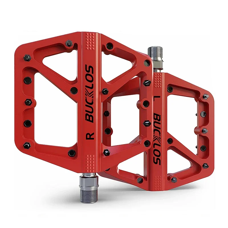 BUCKLOS Fietspedaal Ultralight pedaalplatform voor racefiets Mountainbike Antislip nylon afgedichte lagers Platte pedalen MTB-fietsonderdeel