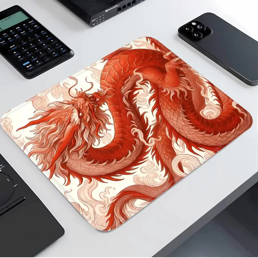 Red Dragon Art Mouse Pad Game Console Pad Computer Laptop Pad office Pad Keyboard Mouse Pad Desk accessories overlock view 2