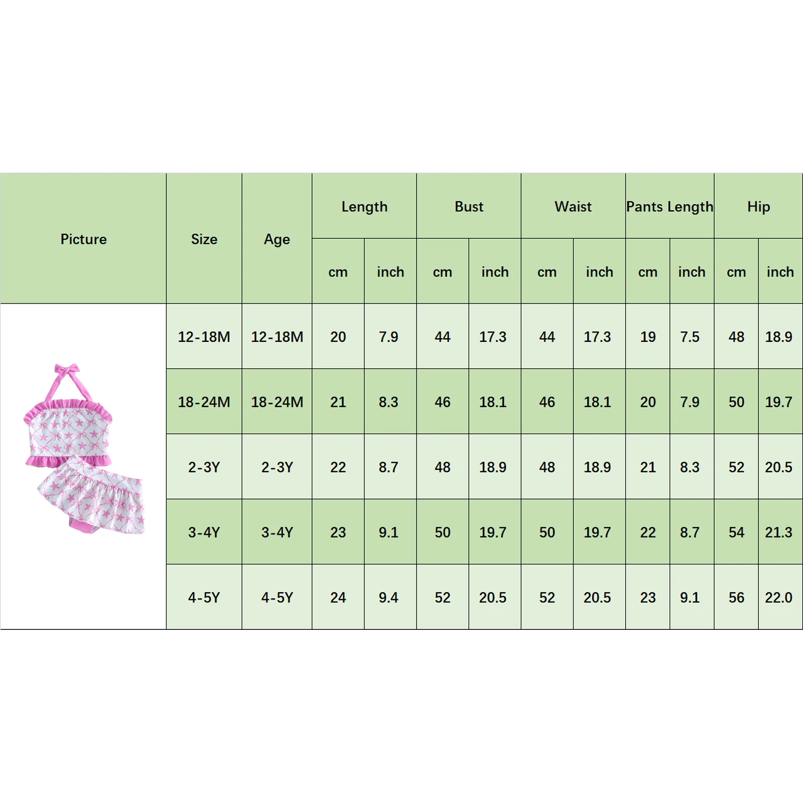 Tregren 1-5Years Kids Girls Bikinis Set Cute Bow Starfish Print Swimsuit Halter Swimwear Summer Beach Sea Bathing Suits