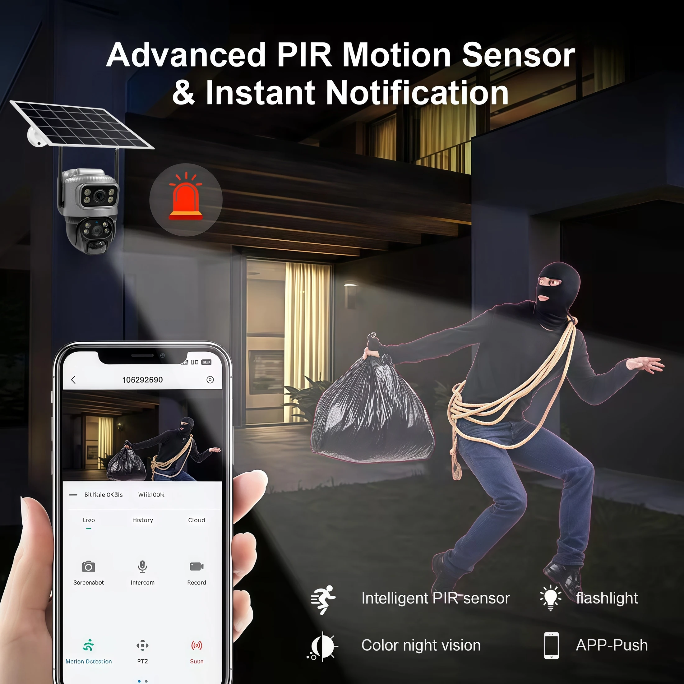 V380 8MP 4K واي فاي IP كاميرا تعمل بالطاقة الشمسية مقاوم للماء في الهواء الطلق عدسة مزدوجة كاميرا PIR للرؤية الليلية V380 برو CCTV مراقبة الحماية الأمنية