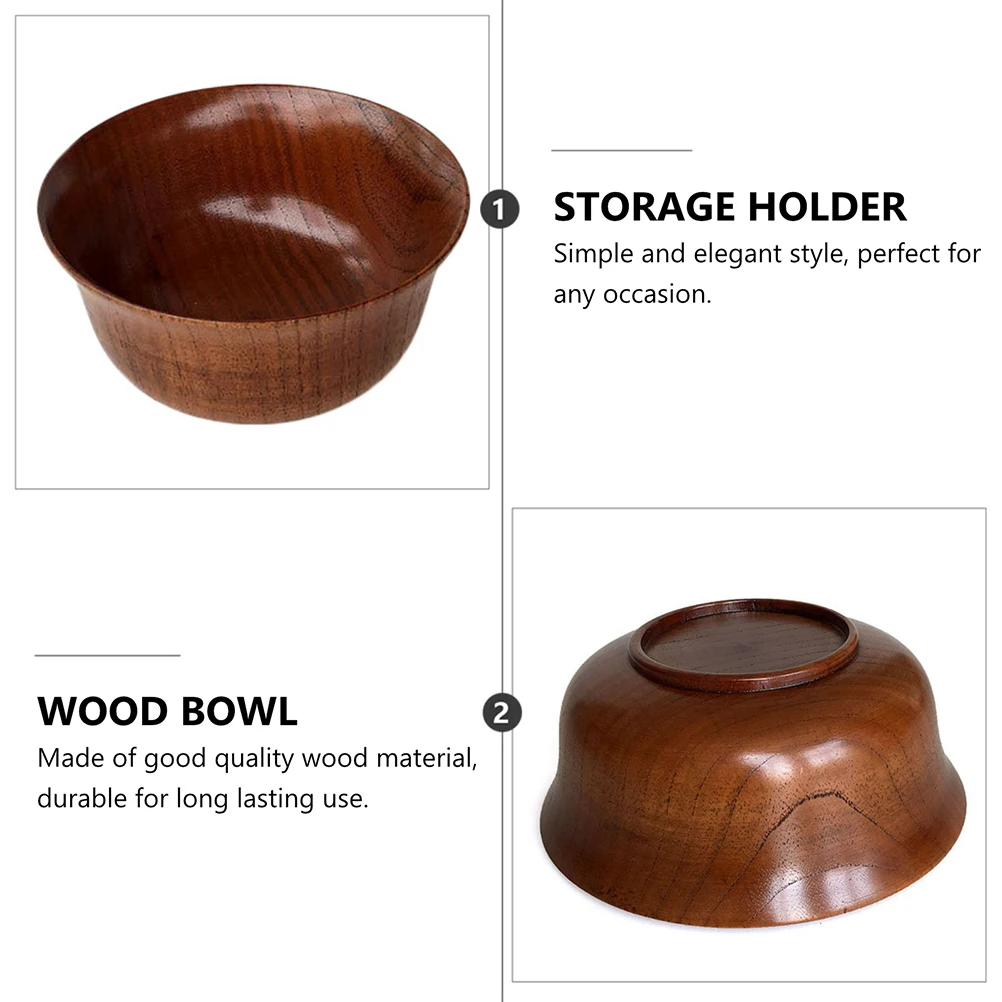 

Wooden Bowls Wood Material Salad Soup Food Serving Storage Kitchen Supplies Baby Wooden Bowls Storage Holder
