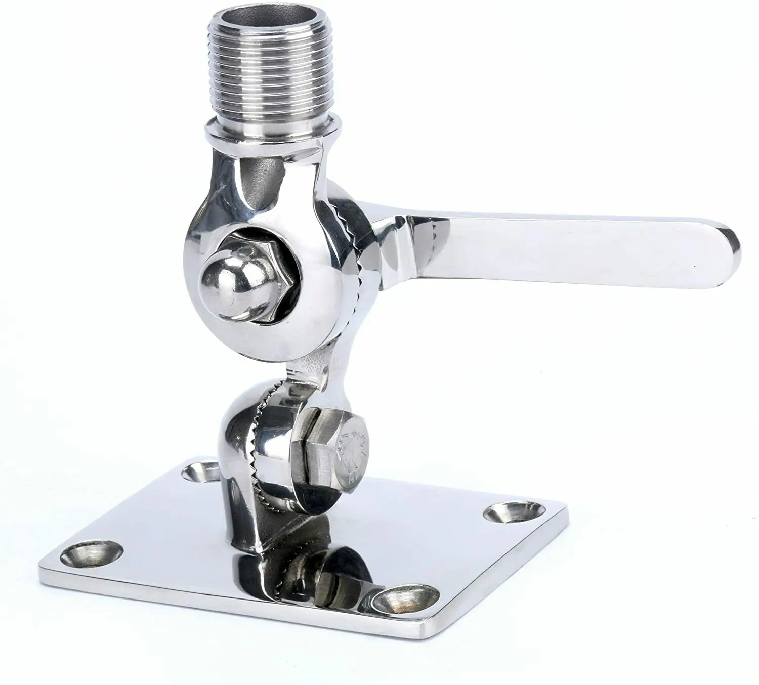 

STLF Amarine Made Marine Stainless VHF Antenna Adjustable Base Mount for Boat Yacht
