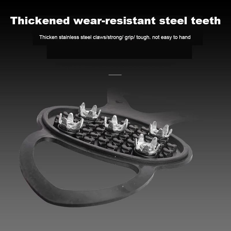 5/8 الأسنان المضادة للانزلاق الجليد القابض الأحذية التمهيد المشي لمسافات طويلة تسلق الجليد حذاء المسامير سلسلة الأشرطة غطاء عدم الانزلاق الأحذية في الهواء الطلق كوف #3