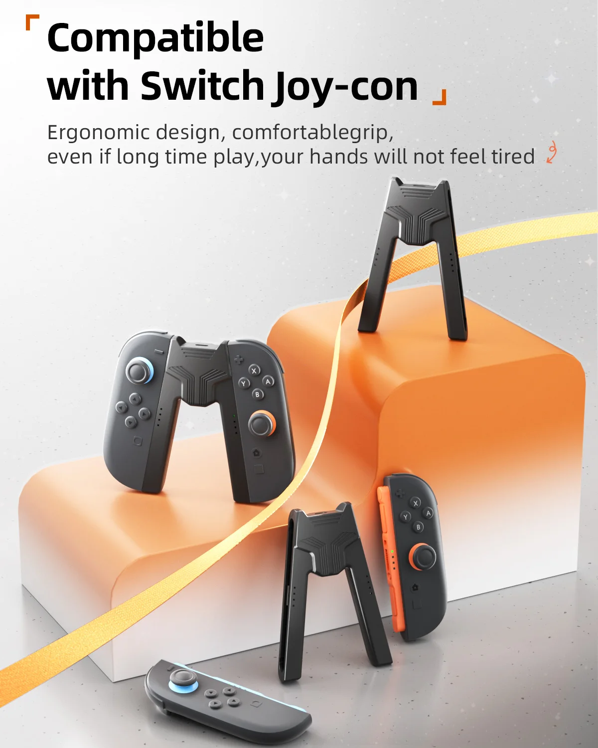 充電グリップブラケットスイッチ 2/1 ジョイコンハンドルゲームコントローラグリップ充電ステーション任天堂スイッチアクセサリー