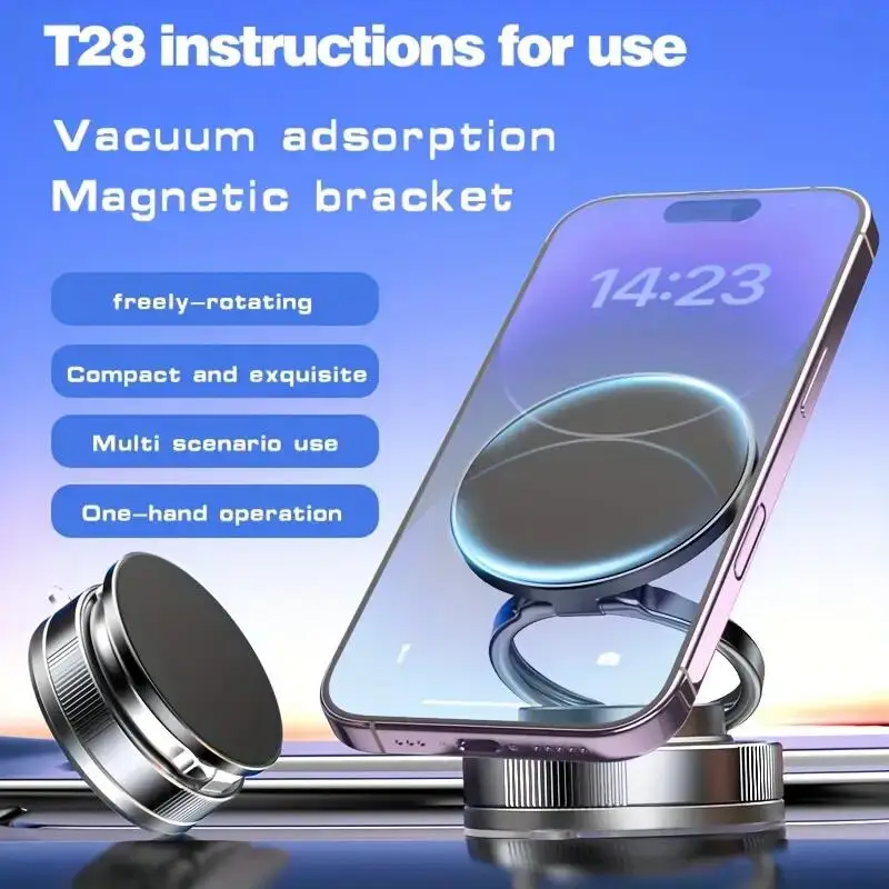 

360° Rotating Magnetic Phone Holder, Foldable & Retractable, Universal Compatibility with iPhone 16/15/14/13/12, ABS Material