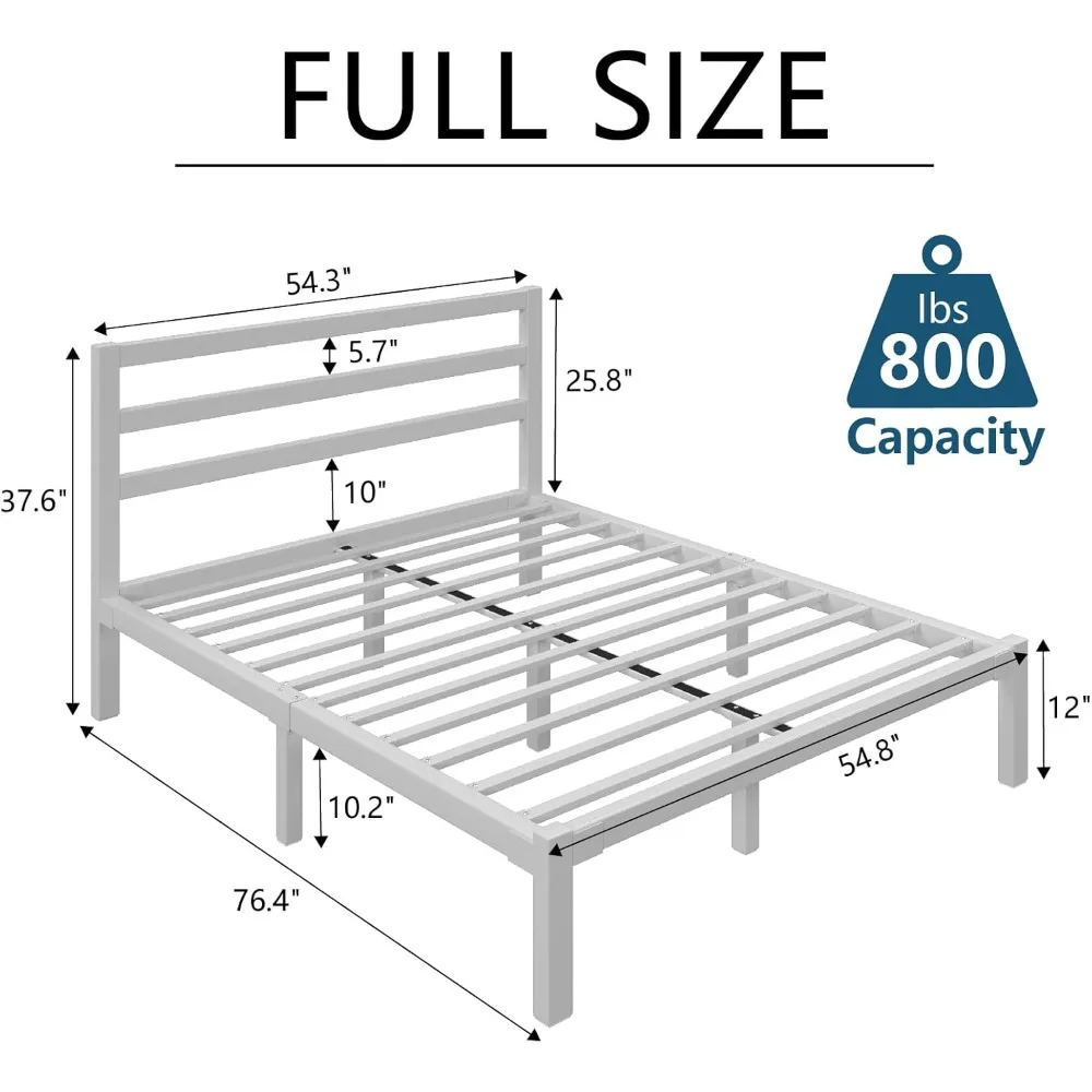 โครงเตียงโลหะแข็งแรงพร้อมที่เก็บของใต้เตียงและไม่ต้องใช้สปริง
