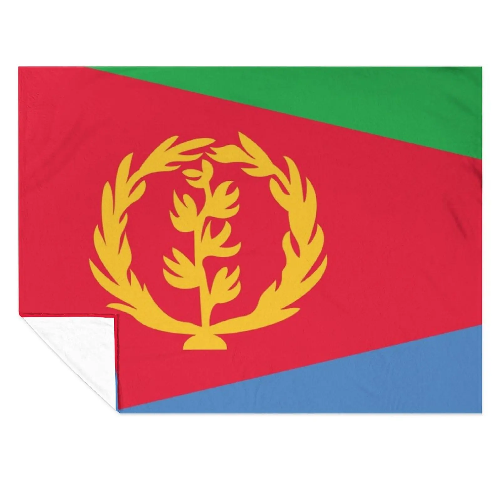 

Eritrea Flag Throw Blanket Multi-Purpose for winter valentine gift ideas Blankets