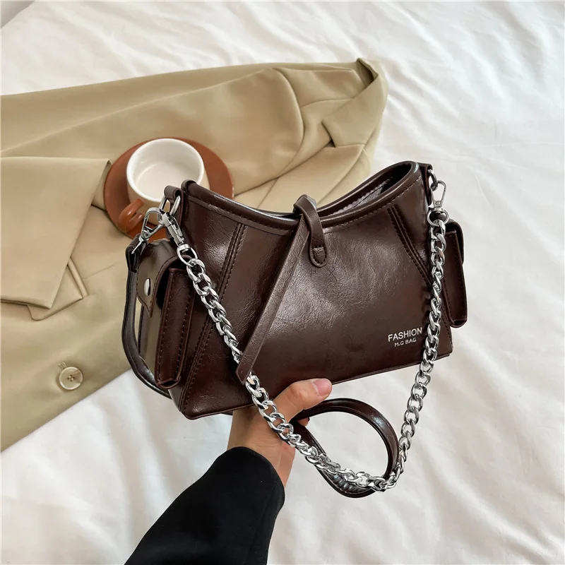 Niche Crossbody Bag 2024 New Fashion Simple Shoulder Bag Work Commuter Bag