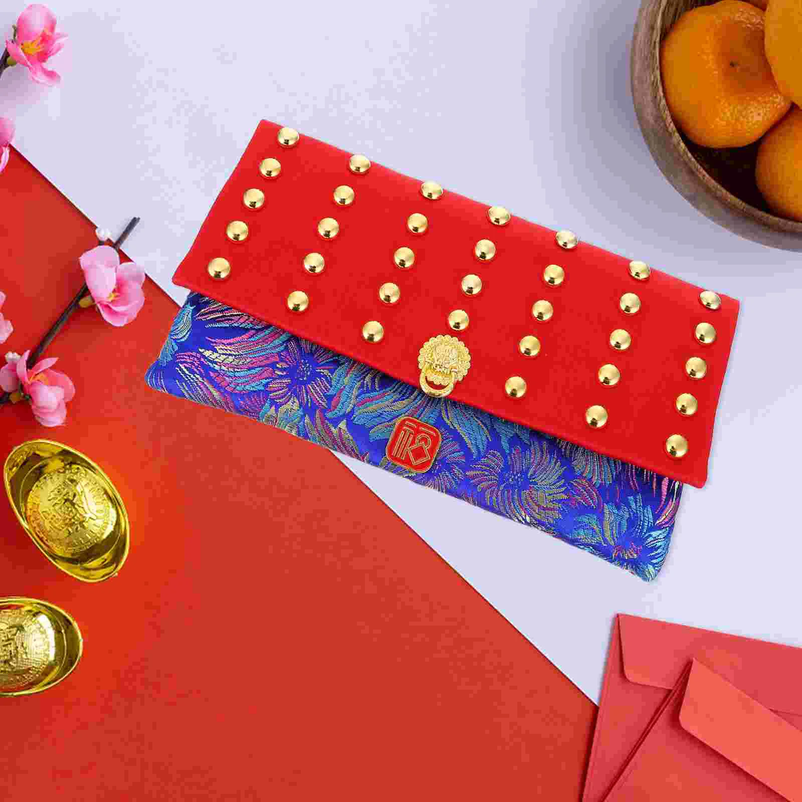 

Purses Fabric Red Envelope Gift Packet Delicate Chinese Envelopes Money Pouch New Year Embroidery Bag