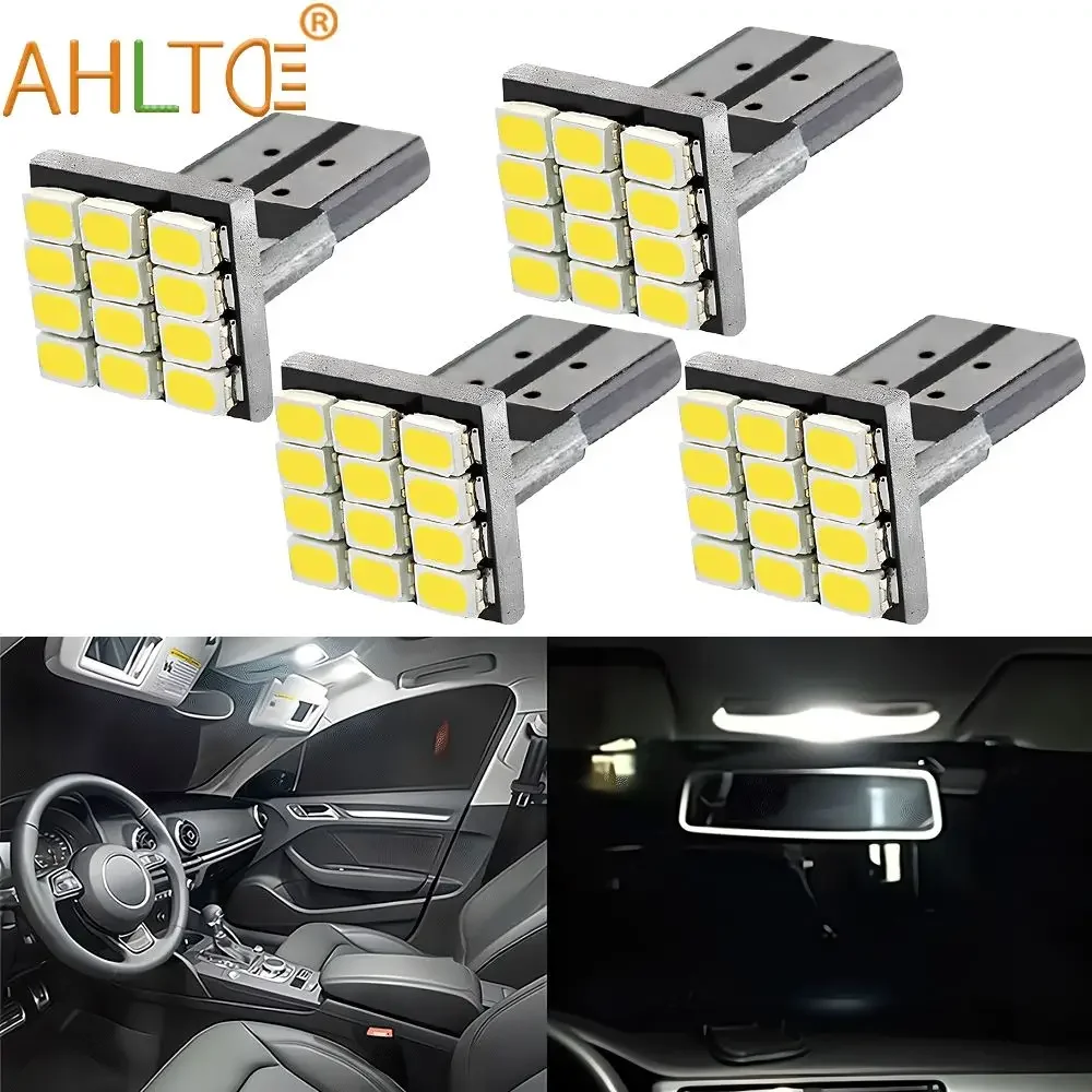 4 T10 W5W Xi Nhan Canbus 1206 12SMD Đèn Led Xe Đuôi Bảng Điều Khiển Led 12V Ngược Đậu Xe Đèn Bên Cột Mốc đèn Wedge Góc Bóng Đèn