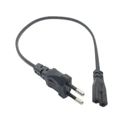 Replacement eu male to IEC320 C7 Power Adapter Cable 2500W 125V 250V 10A 1ft 30cm Short Extension Cord for Laptop notebook PC