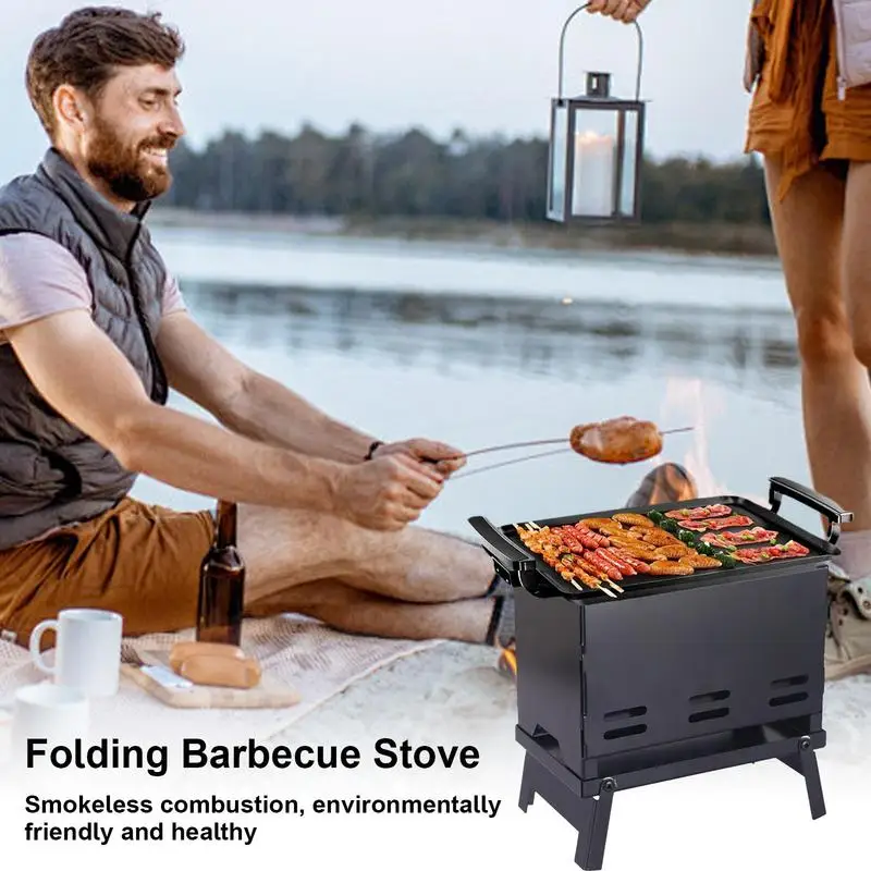 

Portable Charcoal Grill Detachable Outdoor BBQ Grill Small Charcoal Grill Multipurpose Tabletop Charcoal Grill Camping Barbecue