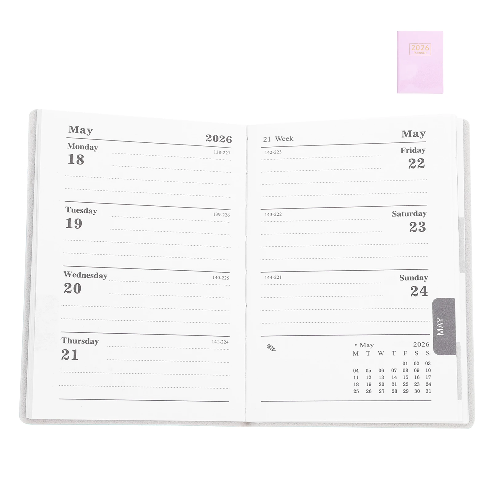 

Mini Schedule Notebook 2026 Planner Cute Portable Calendar Academic Weekly Design Small Compact