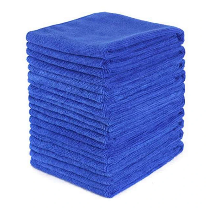 

20pcs Absorbent Microfiber Towel Car Home Kitchen Washing Clean Wash Cloth Blue