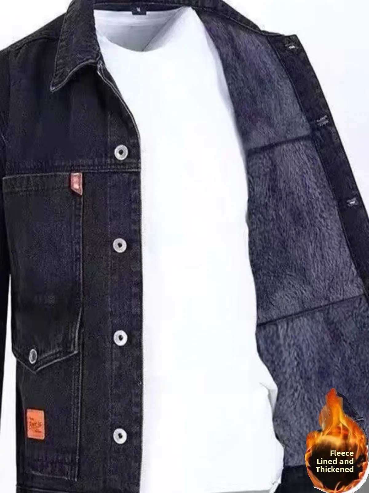 

Thiened Fce Workwear Jaet Мужское осенне-зимнее джинсовое пальто с защитой от ожогов, износостойкое для сварки и других работ