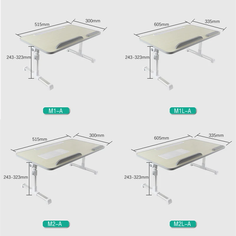 High Quality Tray Computer Stand Desk Folding Adjustable Lapdesks Laptop Table with Cup Holder for Bed Couch Sofa