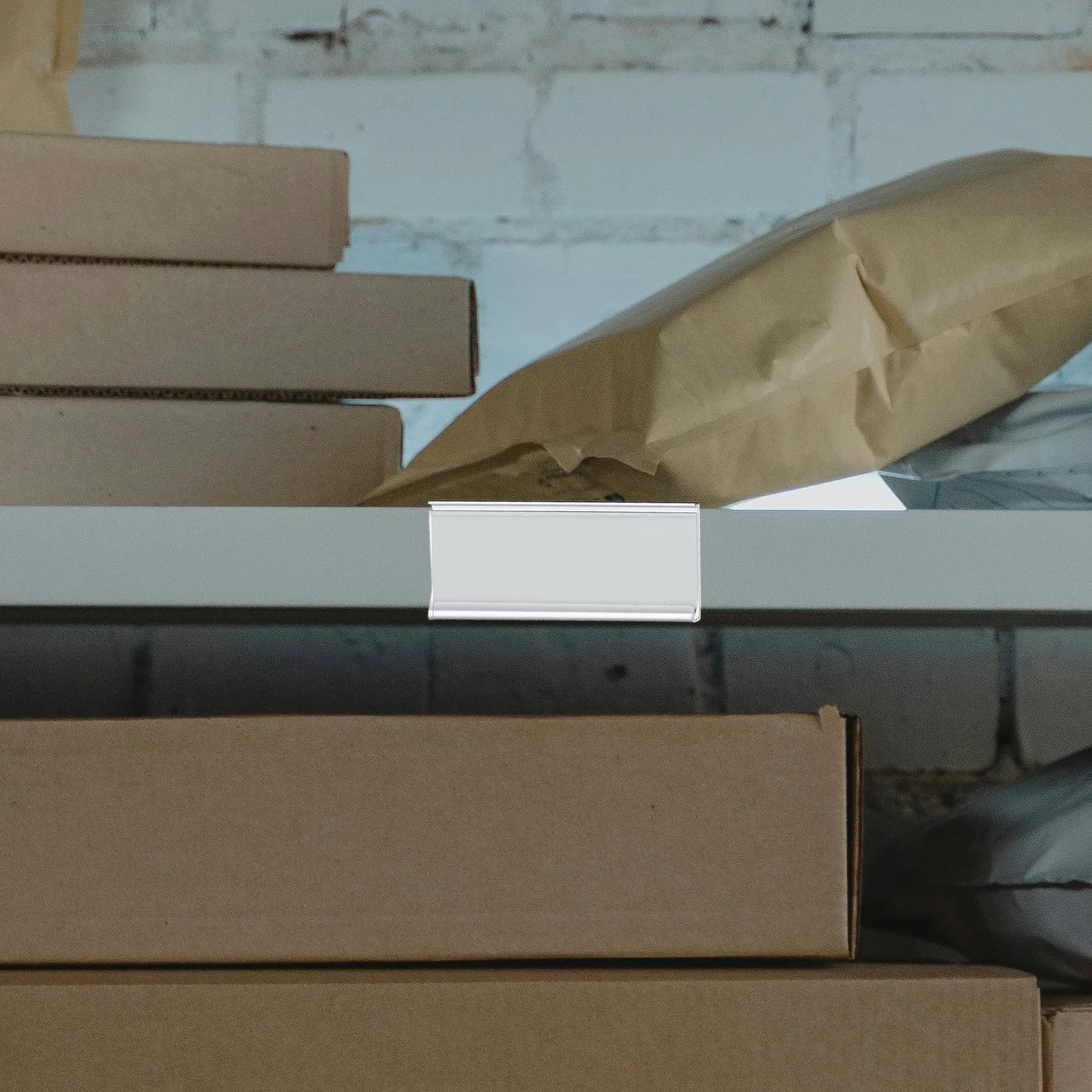 

20pcs Transparent Adhesive Label Holders Pvc Material For Shelf Price Tags Office Organization Storage Box Classification