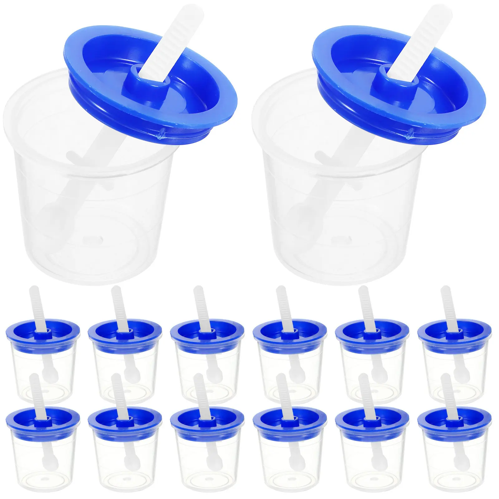 

200Pcs Transparent Stool Cups Leak Proof Sample Containers for Laboratory