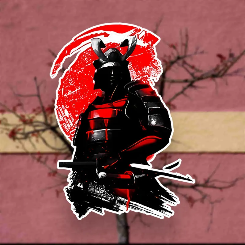 

Samurai Stickers, Red & Black Japanese Warrior Decals for Car, Motorcycle & Bike
