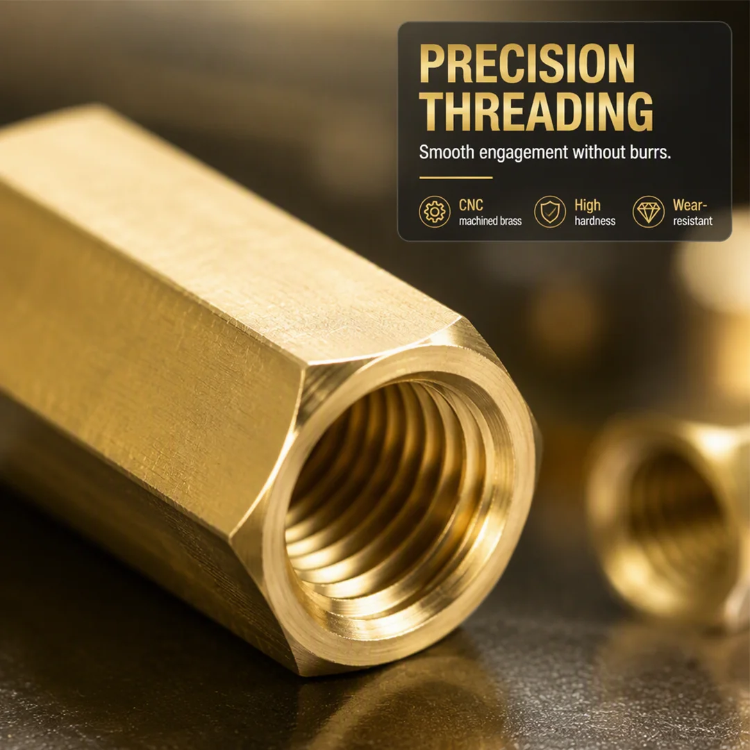 Brass Hex PCB Standoffs M2 M2.5 M3 M4 M5 M6, Female Thread Copper Pillars Motherboard Spacing Stud Bolts