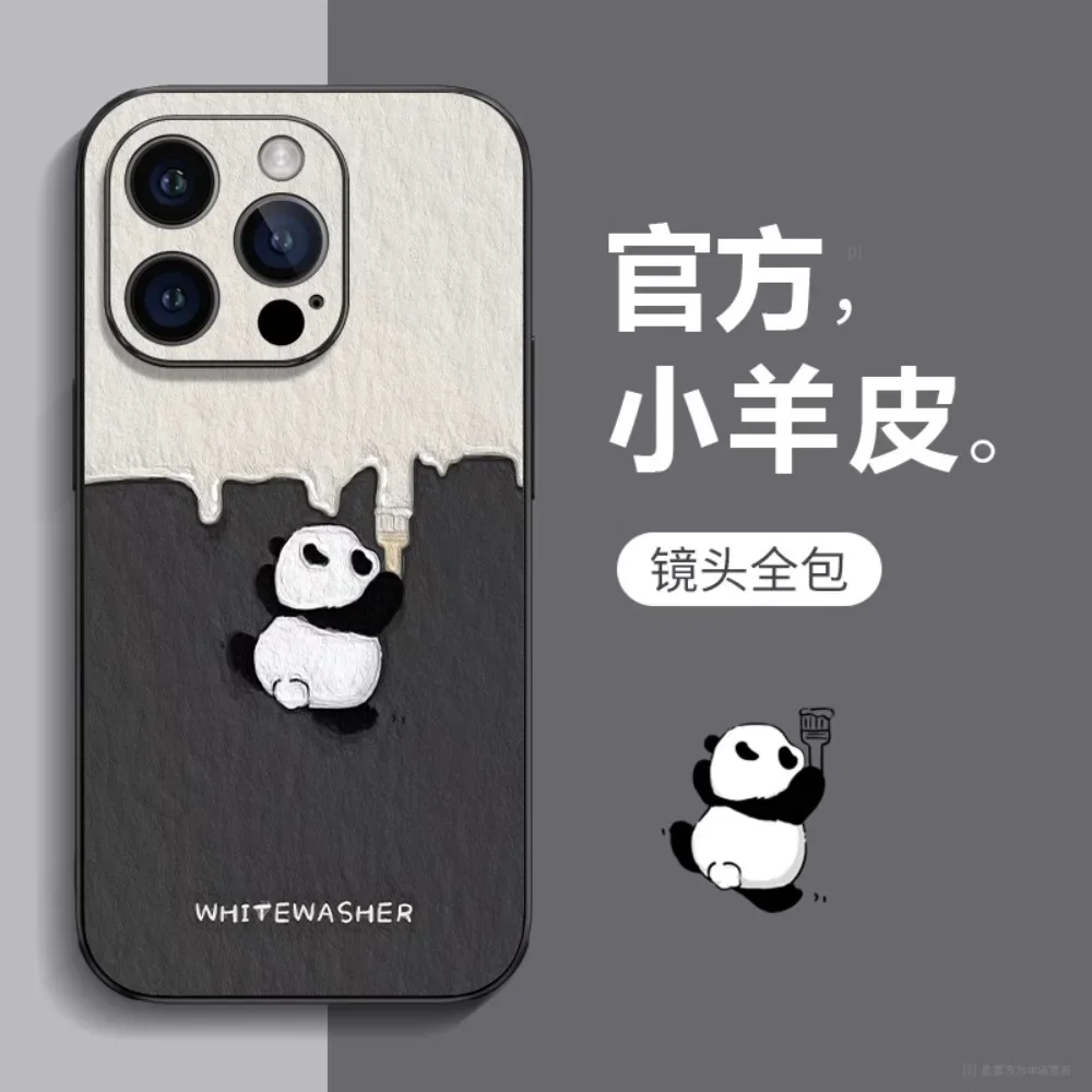 iPhone 11 pro max case Panda anti-drop iPhone 11 pro case artificial leather good feel good looking waterproof dirt resistant