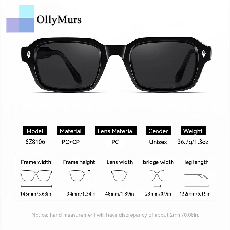 OLLYMURS UV400 النظارات الشمسية موضة الرجال النظارات الشمسية نظارة رجالي نظارات نسائية نظارات شمسية فاخرة السيدات العدسات رجل