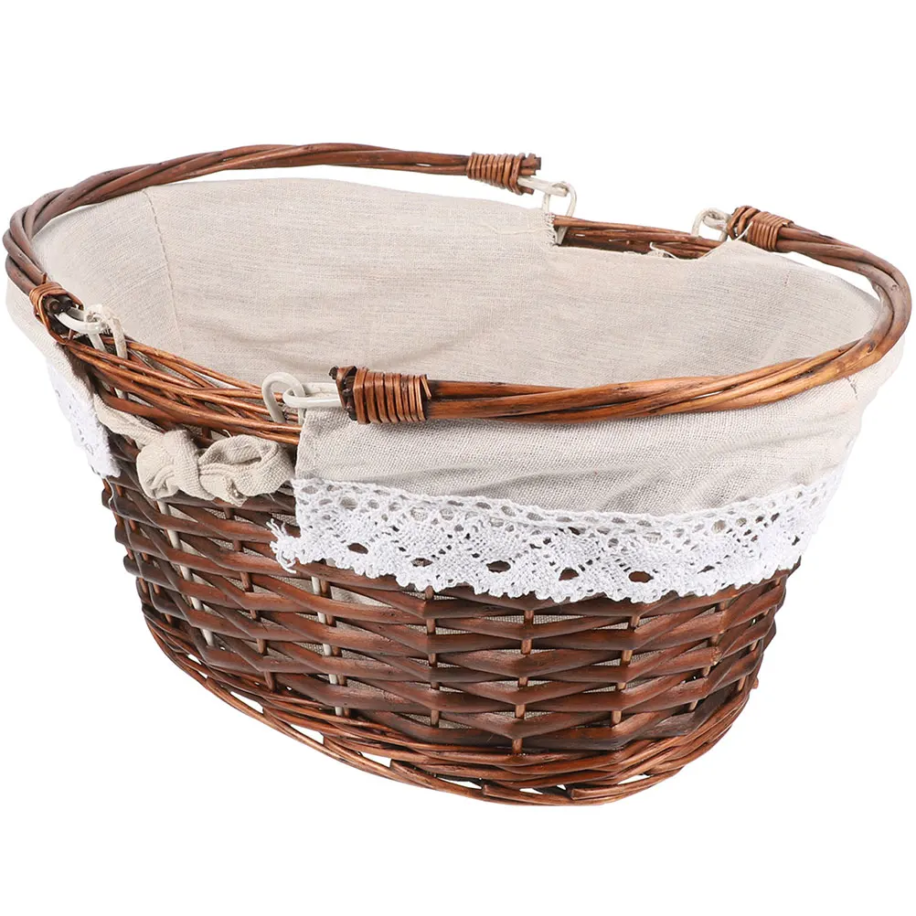 

Woven Picnic Linen Fruits Basket Home Decor Storage Basket Fruits Vegetable Storage Baskets Vegetable Baskets Shopping