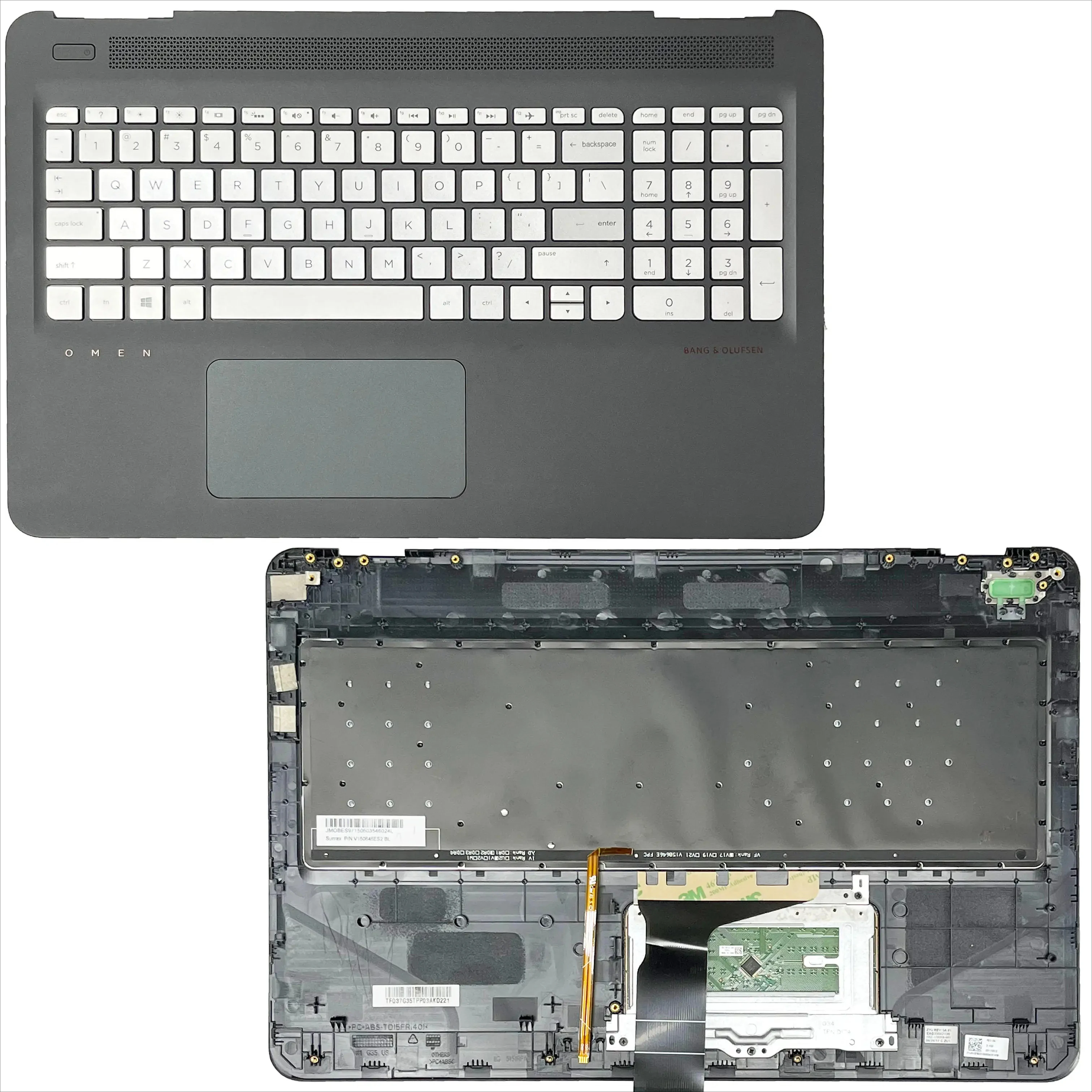 Original New Keyboard For HP Pavilion 15-BC 15-BO TPN-Q173 Laptop Palmrest Upper Case Cover With Backlight Keyboard 858971-001