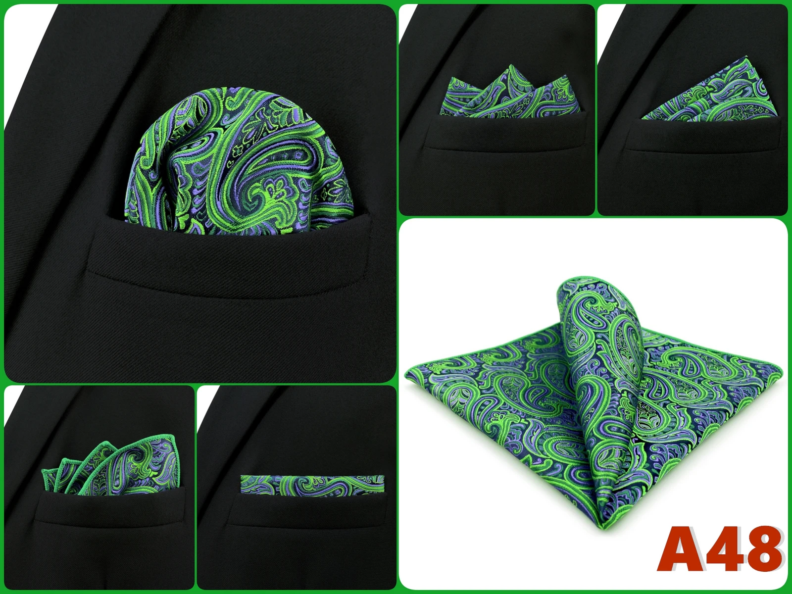 Luxury Mens Pocket Square Handkerchief Multiple Designs Classic Suit Hanky Large Striped Gentlemen Wedding Party Gift for Men
