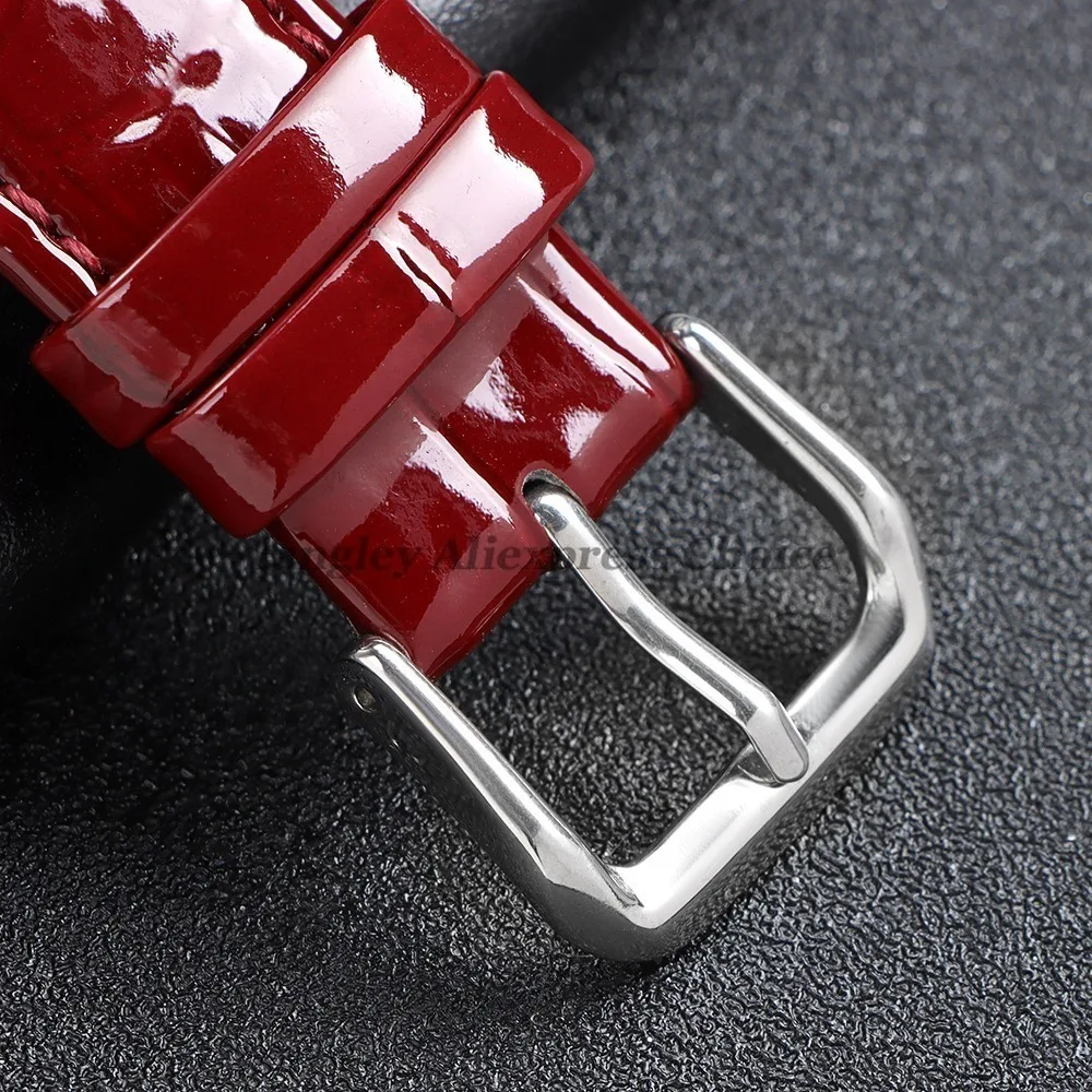 Genuine Leather Watchband 12mm14mm 16mm 18mm 19mm 20mm 22mm for Men Women Business Glossy Calfskin Watch Strap Watch Accessories image 3
