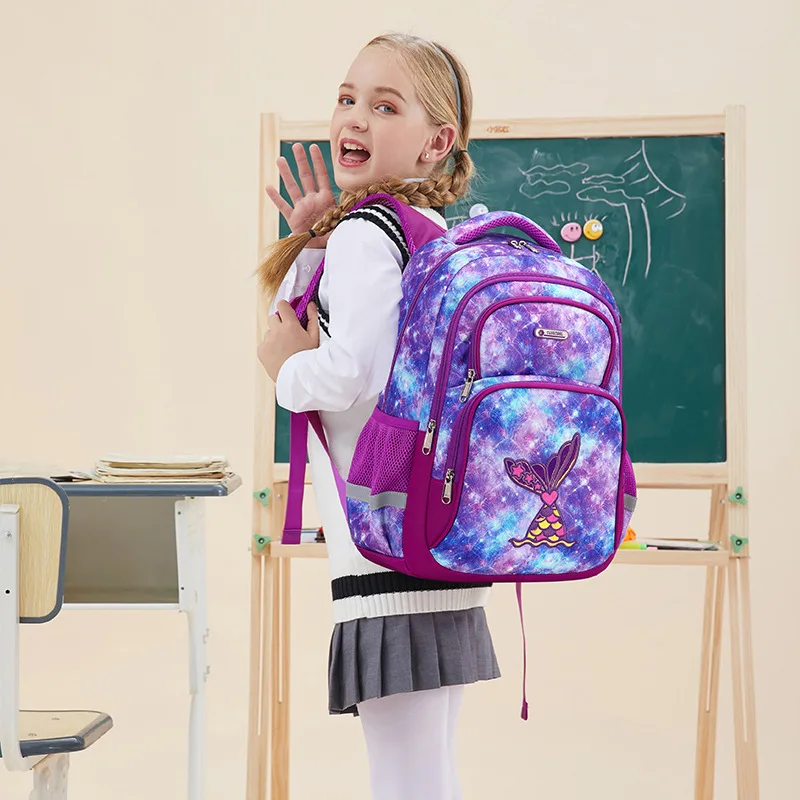 Sac à dos d'école imperméable pour enfants et adolescentes, avec dessin animé, pour filles de 3 à 6 ans