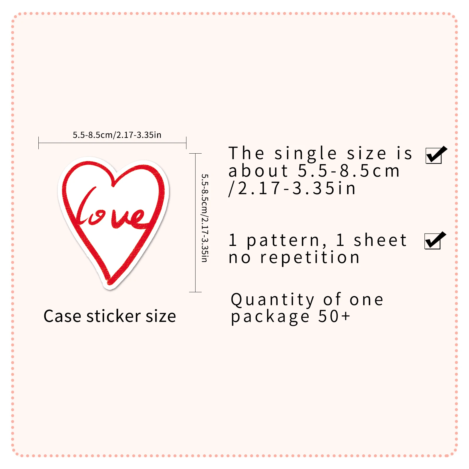 50pc Heart shaped series Cartoon Cute Graffiti Stickers Suitcase Laptop Guitar Skateboard Personalized Decoration Stickers