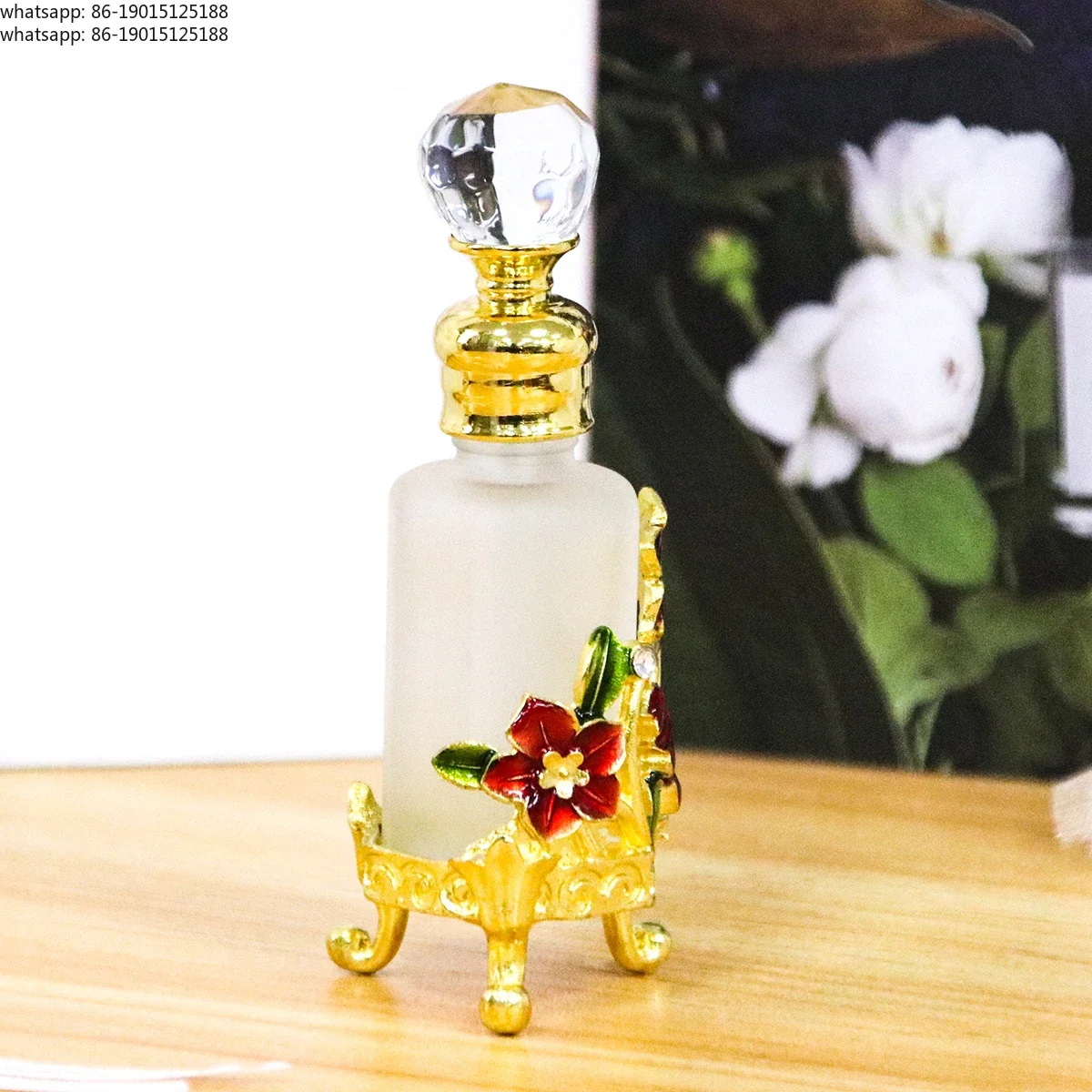 12ml Morning Glory Metal perfume Bottle Essential Oil Glass Rechargeable Bottle