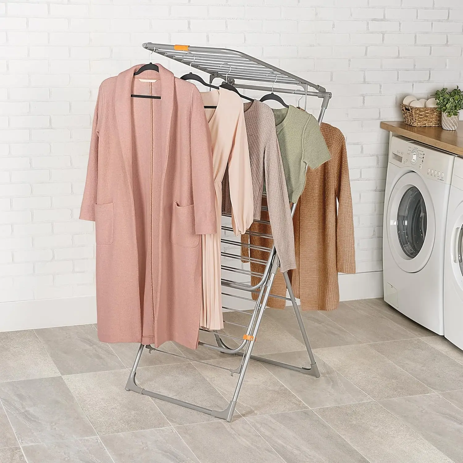 3-Tier Dryer Rack for Hanging & Air Drying Clothes, Socks, Hosiery and Towels - Space-Saving Laundry Hanger