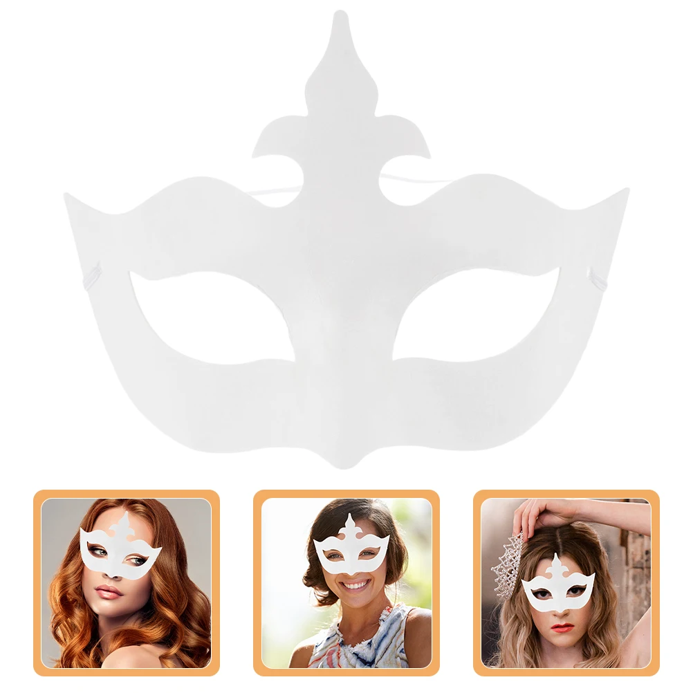 5개 DIY 흰색 종이 공예 키트, 가장무도회 파티, 카니발, 마디 그라 의상 행사용, 무지 페이스 공예 용품, 페인트 가능한 마스크