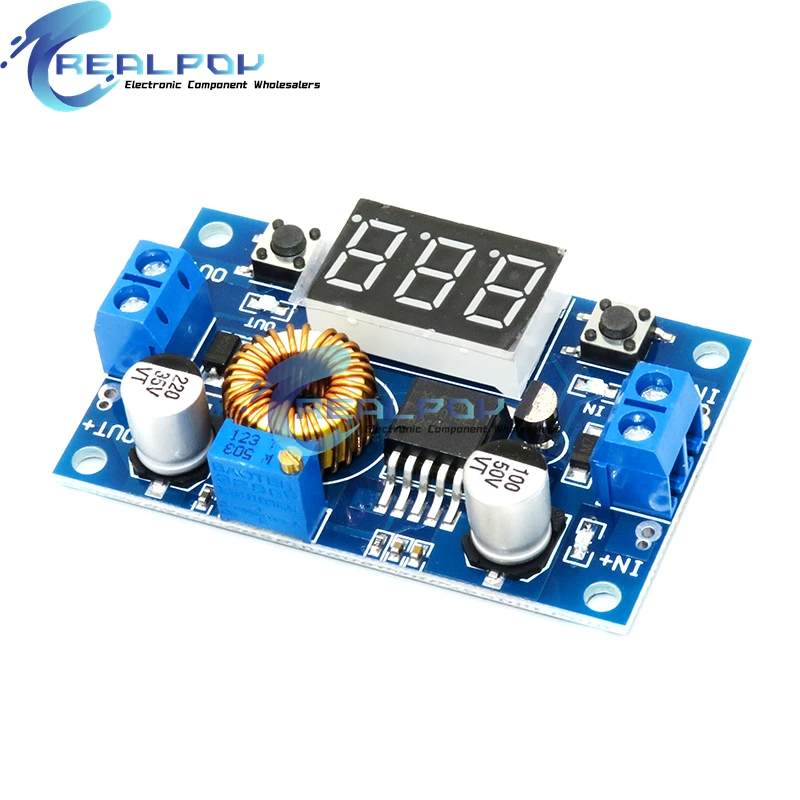 5A 75W XL4015 DC-DC Converter Adjustable Step-Down Module 4.0-38V to 1.25V-36V DIY Adjustable Power Supply