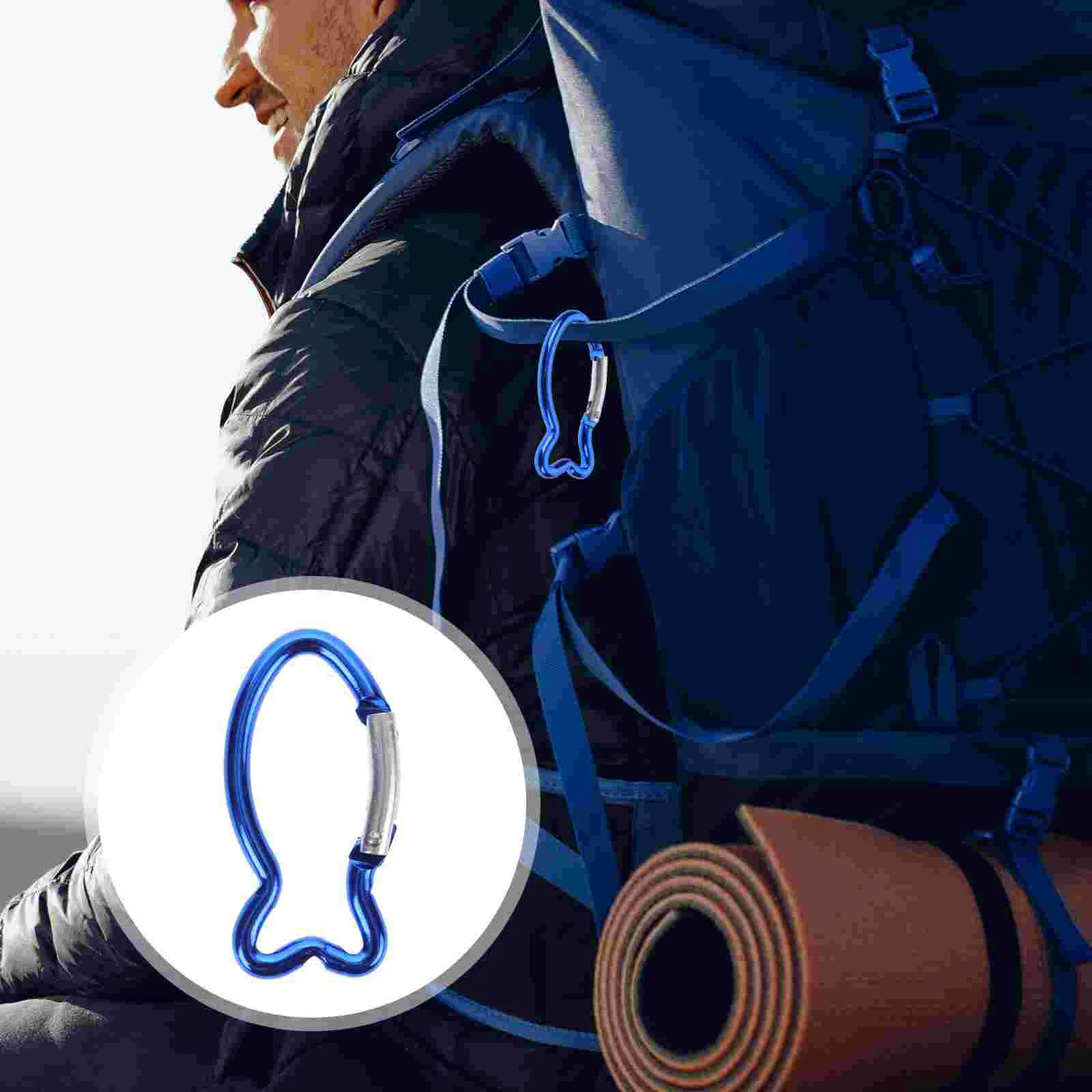 

15 Pcs Outdoor Safety Buckle Professional Carabiner Clip Metal Survival Gear Convenient Climbing Aluminum Alloy Tools