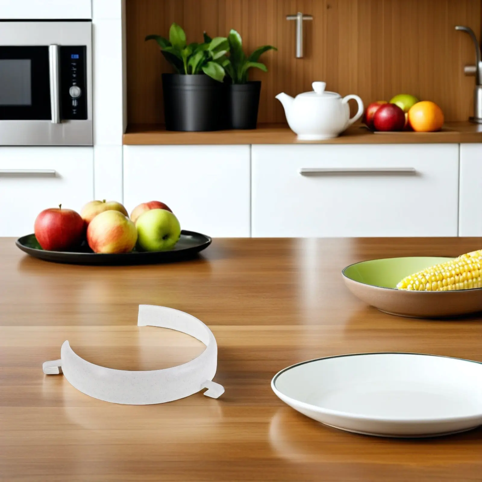 Plate Guard 6 Inch Clip On Spill Proof Dining Aid Food Ring for Seniors One Handed Eating Assistance