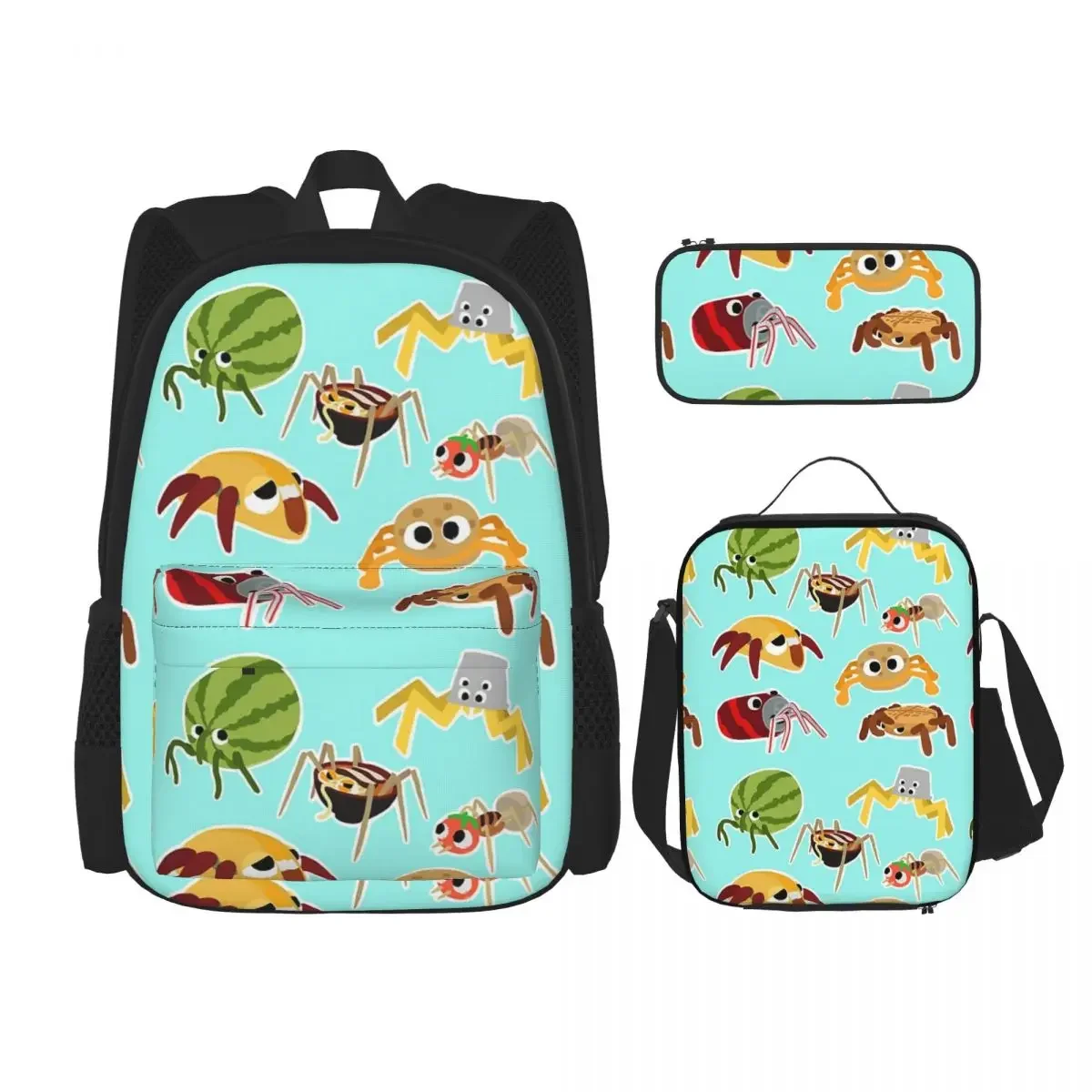 Bugsnax Bug Pack Fan Art Kinda Bug Backpacks Boys Girls Bookbag Children School Bags Rucksack Lunch Bag Pen Bag Three-Piece Set