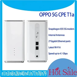 OPPO-módem inalámbrico 5G CPE T1A, enrutador móvil Original desbloqueado, SDX55 NSA SA, WiFi 6, Tarjeta Sim 5G, 4,1 Gbps, PK MC801A y H122-373