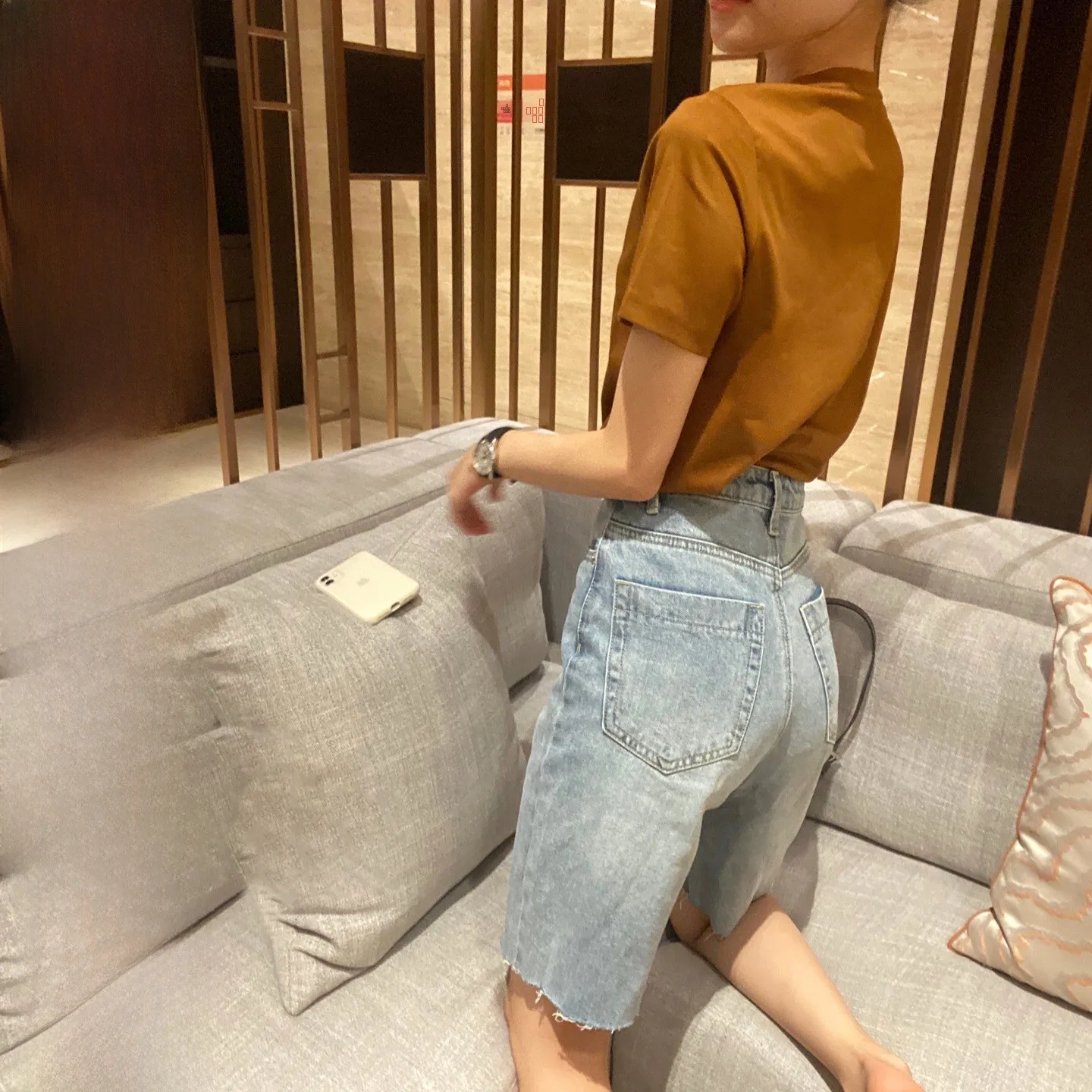 

Джинсы женские летние CCZEE с высокой талией, свободного кроя, утягивающие, белые, из денима, с микроэластаном, другие ткани