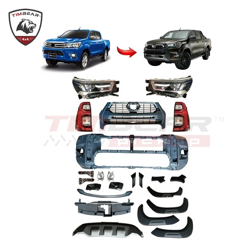 

Timbear Hot Selling Upgrade Kits Body Kits For Toyotas Hilux Revo 2016 Upgrade To 2021 Rocco