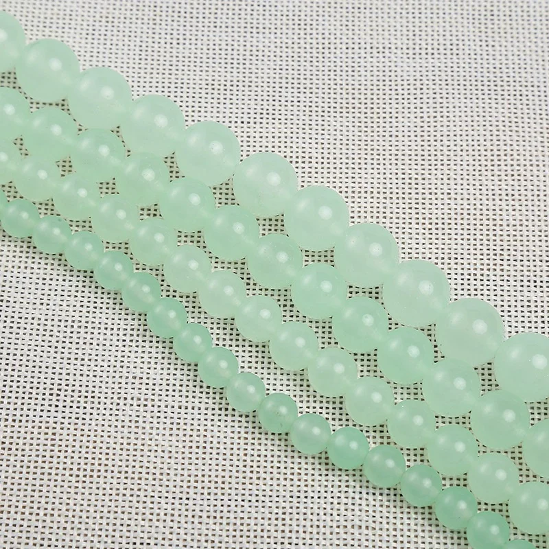 Fashion Natural Green Aventurine Beads Round Loose Spacer Beads for Jewelry Making Handmade Diy Bracelet Necklace