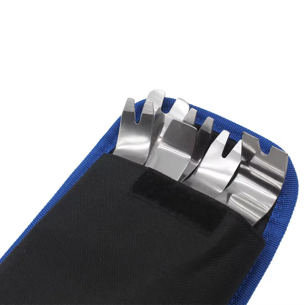 Car Inner Removal Tool 6pcs Kit Auto Car Radio Door Clip Panel Trim Dash Audio Removal Installer Pry Tool with Canvas Bag