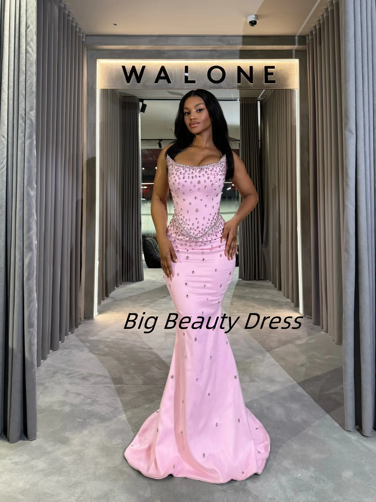

Customized Luxury Quinceanera Satin Mermaid Crystals Decoration Neckline Delicate Shawl Party Gowns vestidos de 15 quinceañera