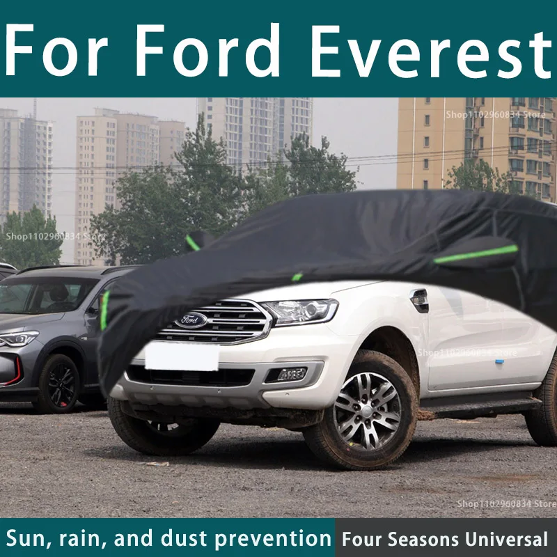 

For Ford Everest Full Car Covers Outdoor Uv Sun Protection Dust Rain Snow Protective Anti-hail Car Cover Auto Black Cover