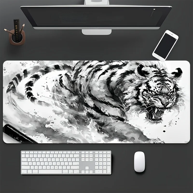 

Ink Tiger Gaming Mouse Pad, Large Non-Slip Rubber Base Water-Resistant Desk Mat for PC Office Gaming Laptop Study Accessories