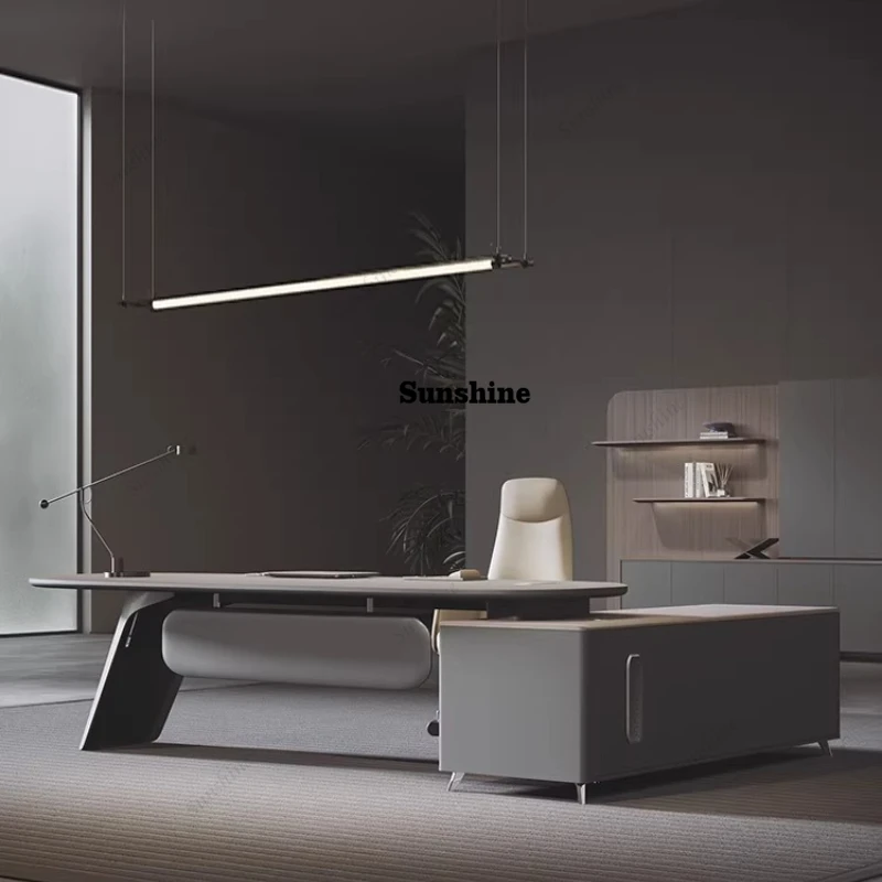 

The president of the large class desk, lady in charge, boss, desk and chair combination, high-end,