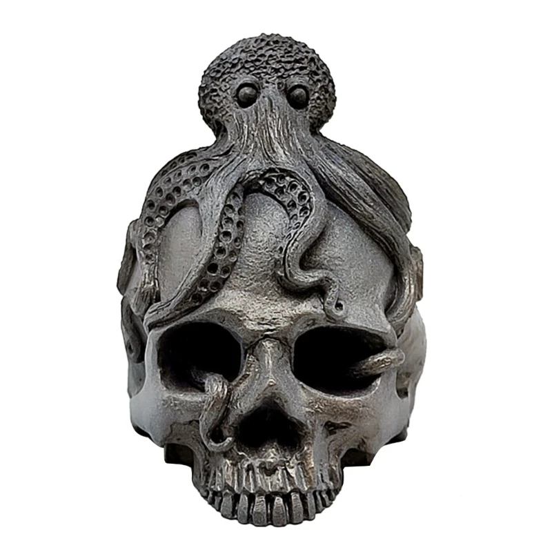 3D Octopus Skull Silicone Mold for Handmade Desktop Decor Gypsum Epoxy Resin Aroma Mould for Home Decor