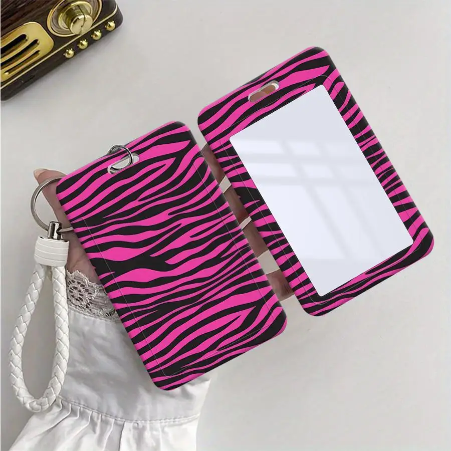 

Cover Case 1Pc Card Holder Retractable Credit Card Holders Holders Child Bus with lanyard Bank ID Badge Design Stripes